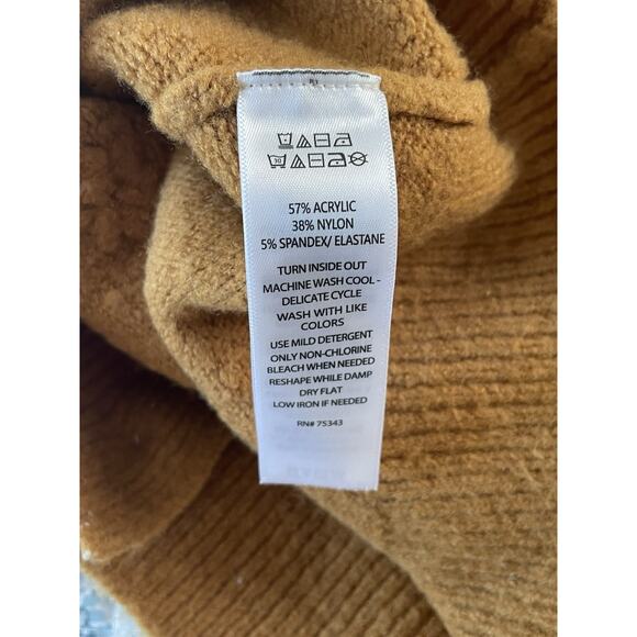 Jessica Simpson Women’s Sweater Vest M Mustard Button Front Floral Knit NWT - Picture 7 of 7